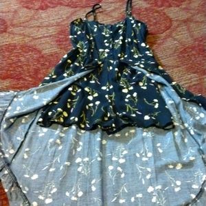 Black jumpsuit cita short with sunflowers